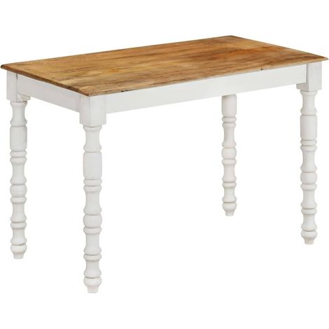 vidaXL Mesa de comedor madera maciza de mango 110x60x76 cm (1/5)