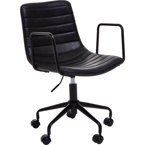 Premier Housewares Forbes Black Leather Chair (1/5)