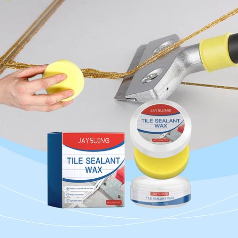 Cire d'étanchéité pour joints de carrelage (sols et murs) – nettoie, élimine et isole facilement la saleté et les résidus des joints – 200 g + éponge -- AKRACING (1/5)