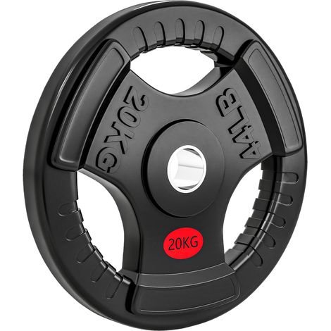 SPORTNOW 20kg Olympic Weight Plate, Weight Plate Disc with Tri-Grips (1/5)