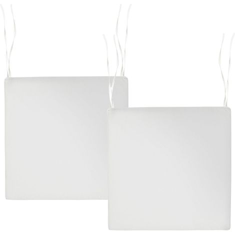 Gartenstuhlkissen 2er Set SASSARI PREMIUM 46 x 46 cm Cremeweiß