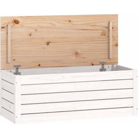 Maison Exclusive - Caja de almacenaje madera maciza de pino blanc (1/5)