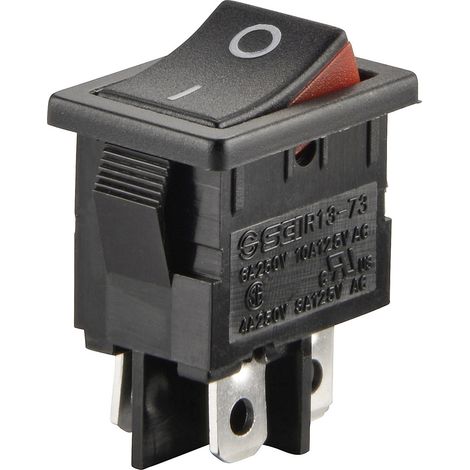 TRU COMPONENTS 1587540 Wippschalter TC-R13-73A2-02 250 V/AC 6 A 2 x Aus/Ein rastend 1 St. (1/2)