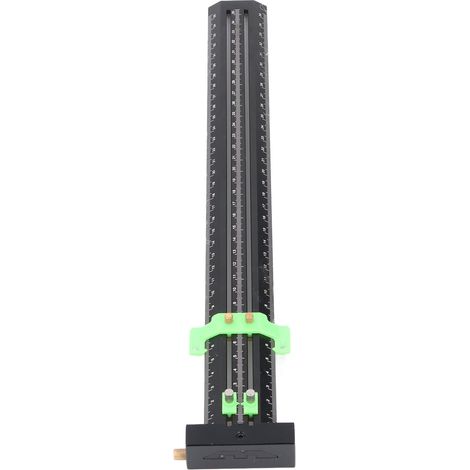 Règle de traçage en T en alliage d'aluminium, outil portatif multifonction pour le travail du bois, équerre en T avec stylo pour dessin de construction, vert métrique (1/5)