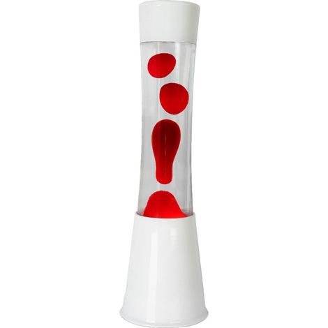 Lampada Lava Rossa Base Bianca D11.2x41cm FISURA