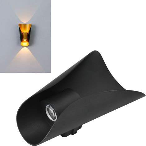 Applique murale extérieure à LED, style nordique minimaliste, éclairage par le haut et par le bas, étanche, idéale pour les couloirs, portes et terrasses. (1/5)