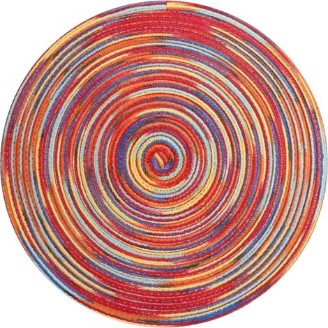 Placemat Antidérapant - Isolation Thermique - Pour Table Cuisine Salle À Manger - Rond - Lot De 4 (1/4)