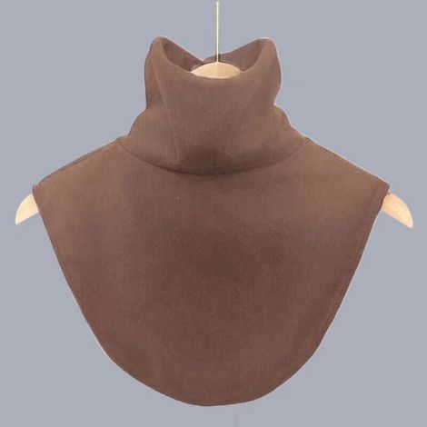 Cache-cou chaud uni pour femme, écharpe en fausse fourrure très élastique, sous-couche à col montant, protection de cou en tissu brossé, 94 (1/5)