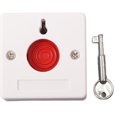 Bouton d'urgence manuel pour alarme incendie avec clé 250V (1/5)