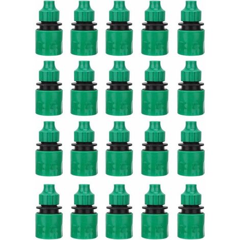 Jeffergarden 20 Pieces Water Connectors, 4/7 Quick Connect Hose Connector, Garden Irrigation Water Hose Connector, Watering Device Fittings (1/5)