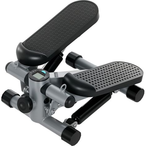 Mini paso a paso 2 en 1 para el hogar con cuerdas eléctricas, paso a paso con oscilación hacia arriba y hacia abajo con pantalla LCD, entrenador en casa paso a paso de hasta 100 kg para entrenamiento (1/5)