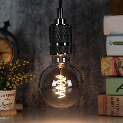 GROOFOO Led Ampoules Ampoule Vintage 4W Dimmable Verre Fumé 2700K Blanc Chaud Vis Edison E27 Base 220 / 240V Ampoules Décoratives G95 (1/4)