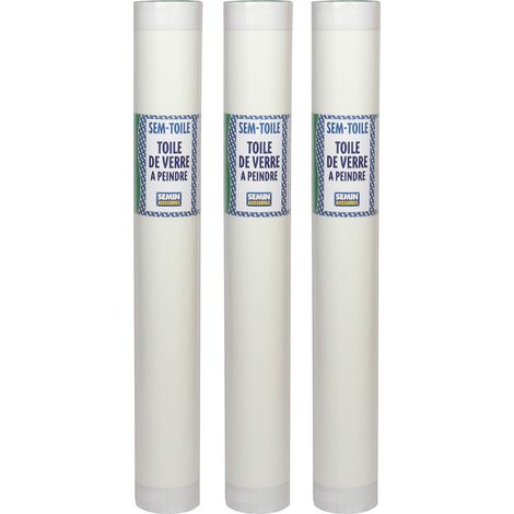 Toile de Verre Semin, Motif Plafond, rouleau 50 x 1 m, Lot de 3