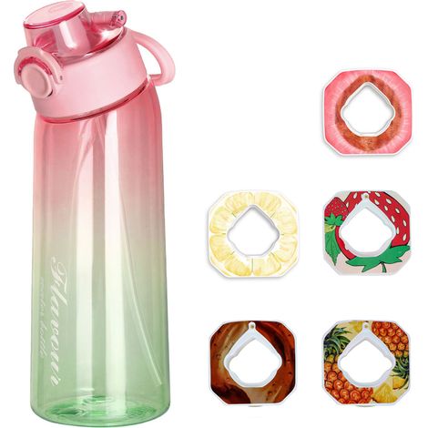 Bouteille aromatisée, kit de démarrage pour bouteilles, bouteille violette originale, bouteille avec capsules aromatiques. (1/5)