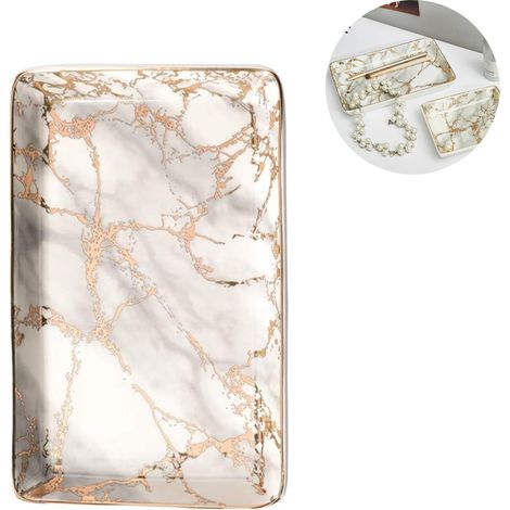 Bol En Céramique - Structure Marbrée - Pour Bijoux Clés Et Accessoires - 1 Pièce (1/5)