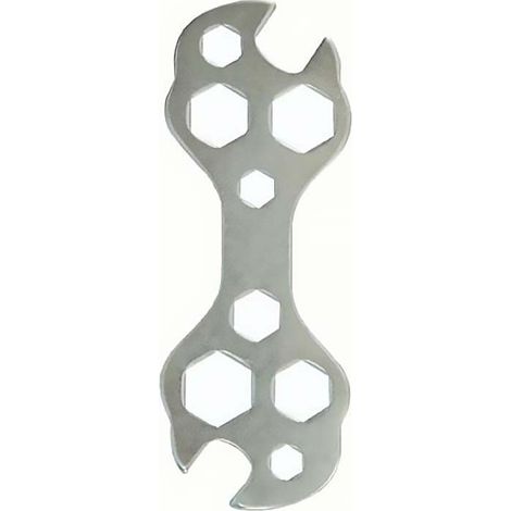 Chiave per bicicletta multiuso - ergonomica, resistente alla corrosione, color argento - MARCA