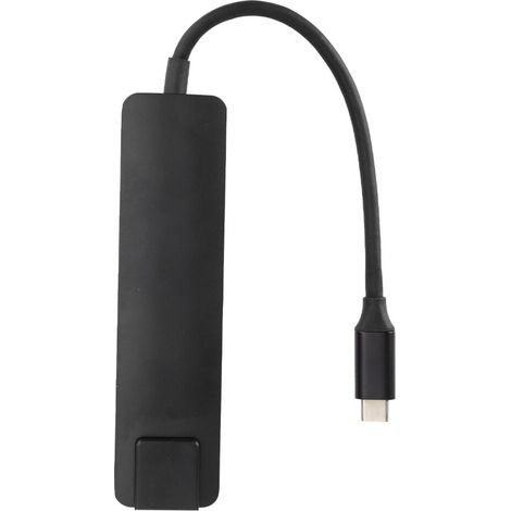Adattatore USB-C multifunzione 5 in 1, docking station, hub Type-C con porte HDMI, Gigabit Ethernet 4K e USB 3.0, alloggiamento in alluminio anodizzato resistente al calore, compatibile con MacBook e 