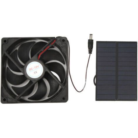 Solar-Lüfterset mit monokristallinem Silizium für den Außenbereich, geeignet für Wohnwagen, Wohnmobile, Toiletten und Tierhäuser, 12 V, 3 W