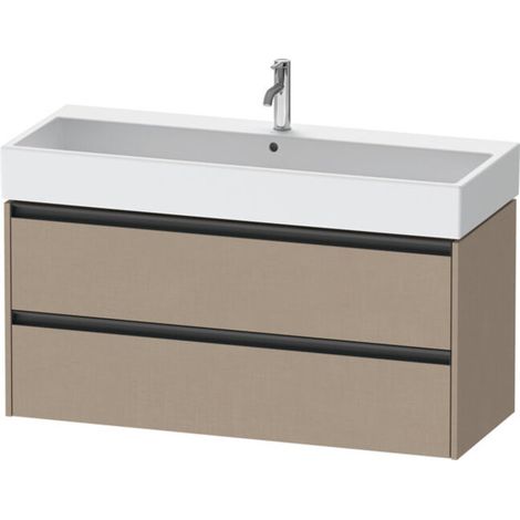 Duravit Ketho.2 Waschtischunterbau wandhängend, 2 Schubkästen, (1/2)