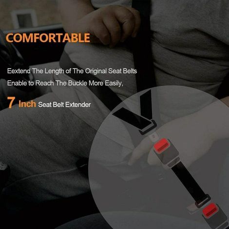Rallonge Ceinture Sécurité Voiture, Extension de Ceinture de Sécurité, Ajusteur Ceinture de Sécurité Adapté aux Femme Enceinte/Obèse/Enfant