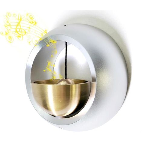Magnetische Türklingel für die Haustür, einfach zu montieren, kreatives Geschenk (silber)