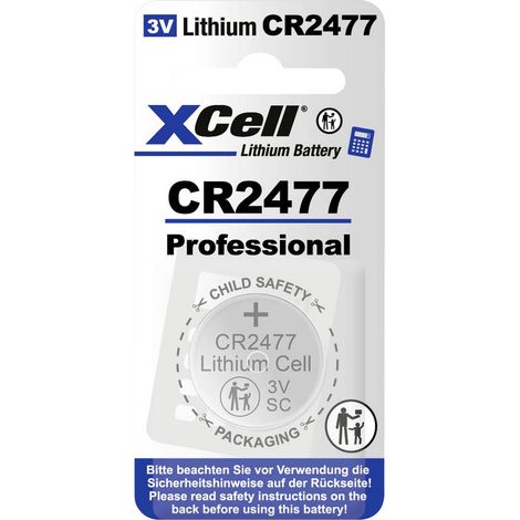 XCell Pile bouton CR 2477 3 V 1 pc(s) 950 lithium
