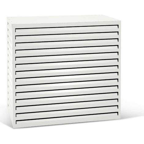 Varan Motors - SHWACC004-WH Copertura per impianto di climatizzazione in acciaio zincato bianco 120x65x110 cm � Copertura per unit� esterna di pompa di calore e climatizzatore (1/5)