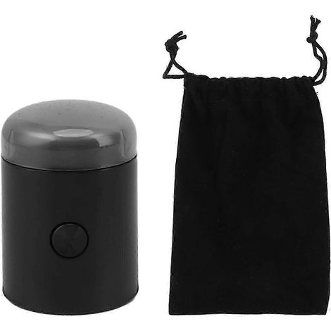 Mini tondeuse à barbe électrique pour hommes, rechargeable, portable et de poche, idéale pour les voyages, la barbe, la moustache et le corps. Style à rayures verticales noires. (1/5)