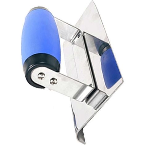 Outil de finition à main pour béton, rainuroir, outils pour béton en acier inoxydable avec poignée souple, outil de construction pour plâtre, ciment et stuc (1/5)