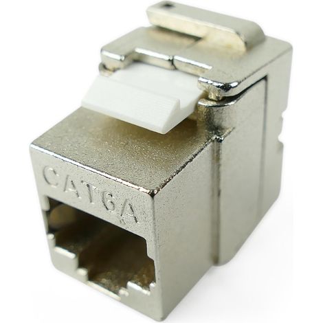 BeMatik - Keystone RJ45 Cat.6A Femme à TB110 STP monté sans outils (1/5)
