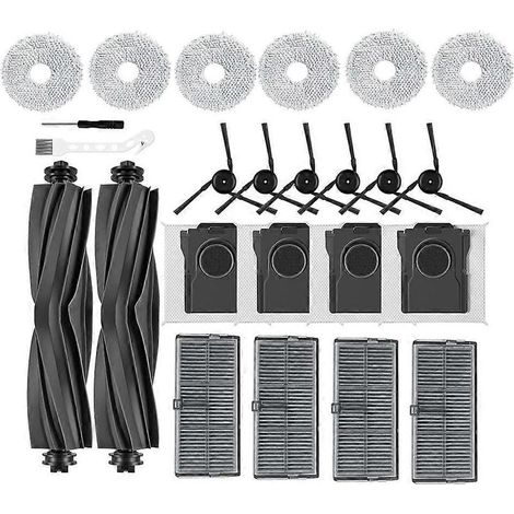 Pour robot aspirateur Dreame L40 Ultra/ X40 Ultra/ X40 Master/Mova P10/ P50 Pro Ultra : brosse latérale principale, filtre de nettoyage, sac à poussière (1/5)