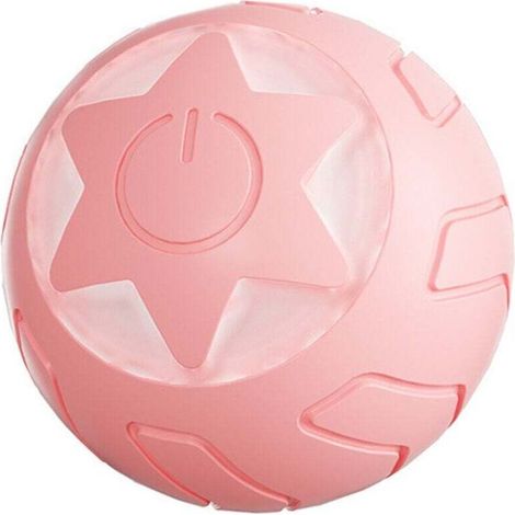 Stück interaktiver, pinkfarbener Katzenball für intelligente Katzen mit automatischer Rollfunktion, wechselnden LED-Lichtern, 2 Modi und wiederaufladbarem USB-C-Anschluss. (1/5)