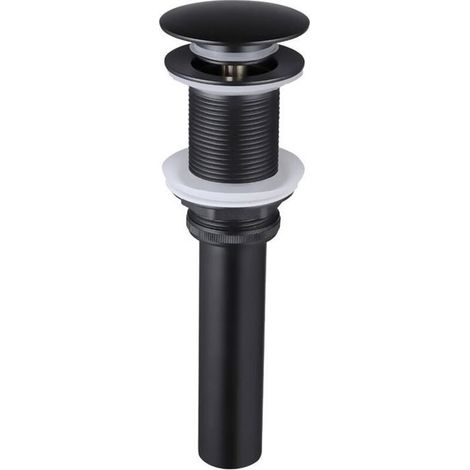 Garniture vidage lavabo noir – sans trop-plein – bonde pop-up (1/5)