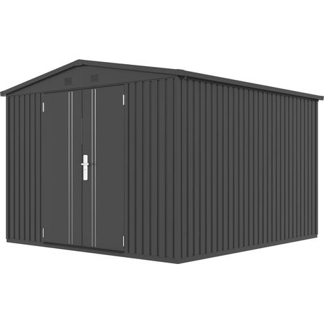 Premium Gartengerätehaus 8,5qm m.Satteld. 284x300x206cm anthr
