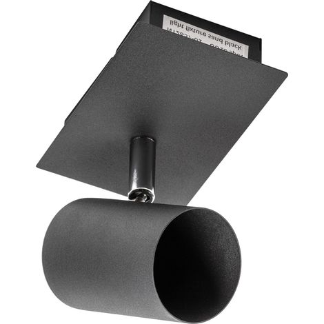Plafonnier Éclairage moderne pour bureaux, appartements et pièces 1 x GU10 Rond Noir (1/5)