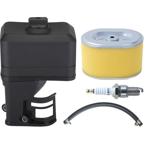 Applicable Filtre à Air avec Couvercle pour Honda GX160 GX120 GX140 GX200 168F Série, Filtre à Air + Botier et Base + Bougie + Tuyau de Carburant Moteur Pièces de Rechange