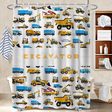 Rideau polyester pour douche 180x180 aéré bâche de douche pour votre chalet à la montagne (1/5)