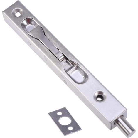 Loquet de Porte Encastré Acier Inoxydable Verrou Anti-effraction pour Porte Coupe-feu Quincaillerie de Sécurité Résistante Corrosion pour Usage Résidentiel et Professionnel