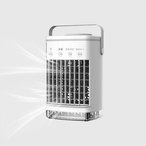 Rafraîchisseur d Portable 700ml avec Réservoir Évaporatif Climatiseur USB - Ventilateur de Bureau 7 Couleurs pour Camping (1/5)
