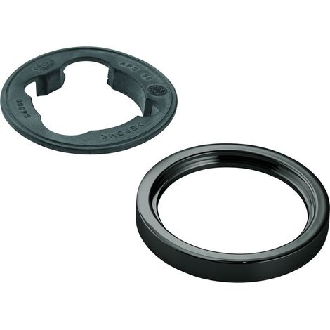 Grohe Rosette rund für Waschtischbatterie ohne Zugstange, Hard Graphite, 48603A00 (1/2)