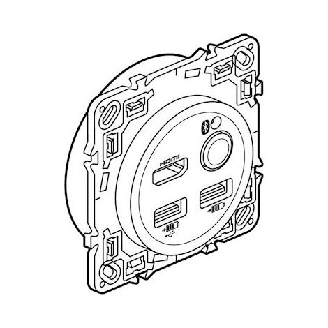 PRISE MEDIA HUB LIGHT CELIANE GRAPHITE LEGRAND 067375