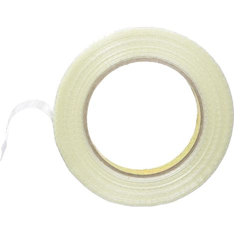 Glasfaserklebeband – Verstärkung und Umreifung, verstärktes Klebeband, verstärkt, Verpackungsfilament – ​​2 cm x 20 m, transparent