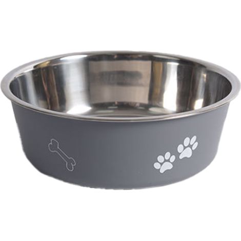 Gamelles antidérapantes en acier inoxydable pour chiens et chats, idéales pour l'eau et la nourriture. (1/4)