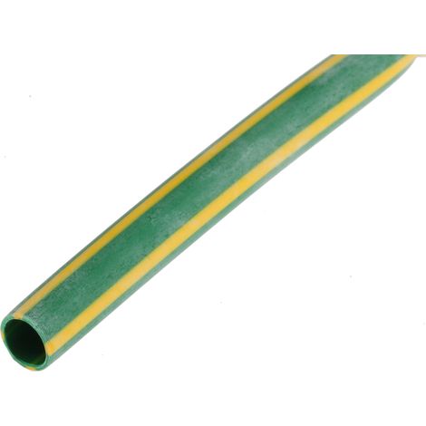 Gaine thermorétractable RS PRO, Dia. 4.8mm Vert, jaune rétreint 2:1, 1.2m ( Prix pour Sachet de 1 )