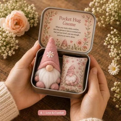 Practical, innovative, and adorable Pocket Hug Gnome Gift Tin - Pocket Hug Gnome Tin - B -