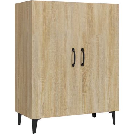 Buffet Bas de Cuisine en Bois d'Ingénierie, Meuble de Rangement 70x34x90 cm, Finition Chêne Sonoma (1/5)