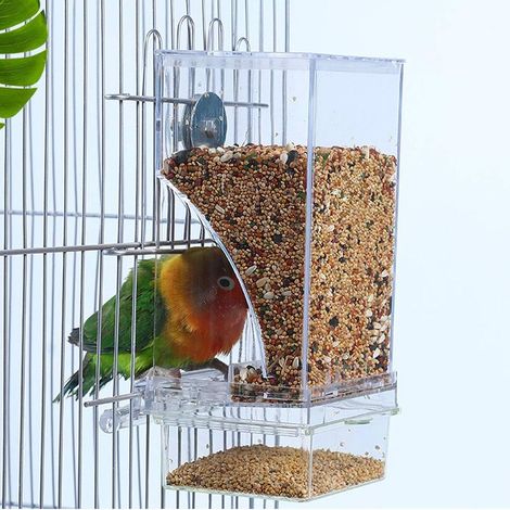 Automatischer Käfigfutterautomat, auslaufsicher, ideal für kleine Vögel, Papageien, Kanarienvögel, Wellensittiche, Nymphensittiche und Unzertrennliche. (1/5)