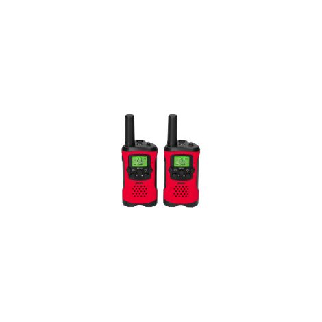 Set de 2 walkie talkies con alcance de hasta 7 kilÃ³metros Rojo / Negro