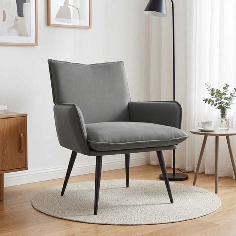 vidaXL Armchair Dark Grey Velvet (1/5)