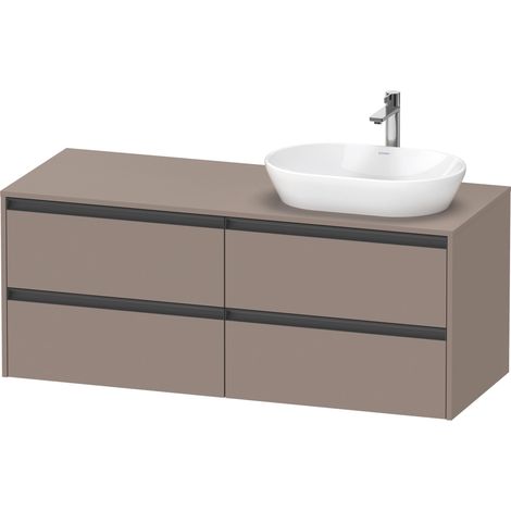 Duravit Ketho.2 plan de toilette sur console suspendu, découpe de (1/2)